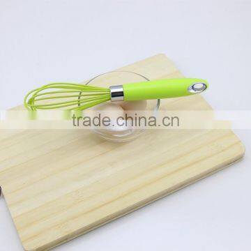 Green Silicone 5 Wire Loops Mini Wire Whisk for Egg photo-3
