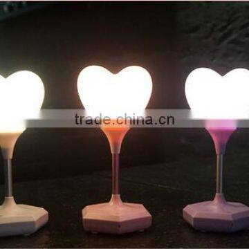 2017 New Rechargeable Usb 1500mah Romantic Love Heart Shape Led Night Light photo-5