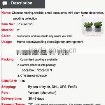 Artificial Succulents Wholesale Artificial Cheap Mini Succulents Potted photo-3