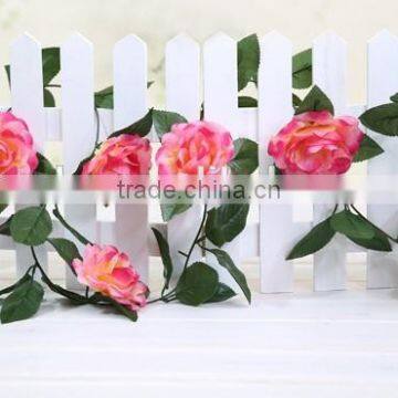 Plastic Artificial Rose Flowers Vine/garland photo-2