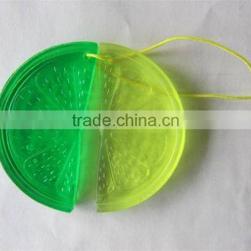 2015 new plastic lemon car freshener/air freshner for fruit market