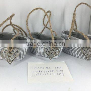 Cement Flower Pot With Rope Handle for Garden Deco photo-6