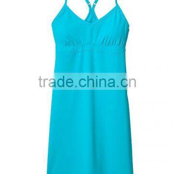 Wholesale Plus Size Clothing Women Custom Plain Blue Sexy Womans Cover Up Summer Bathing Suits Swimwear Beach Swim Dress photo-4