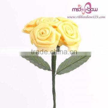Wholesale Artificial Roses Satin Ribbon Handmade Flowers photo-4