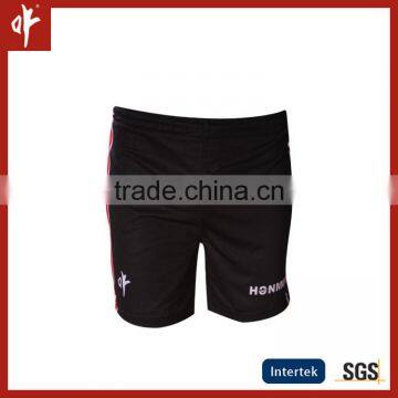 Black Custom summer Rugby Uniforms,Fitness training football team jerseys,Plain color short with side spandex panel