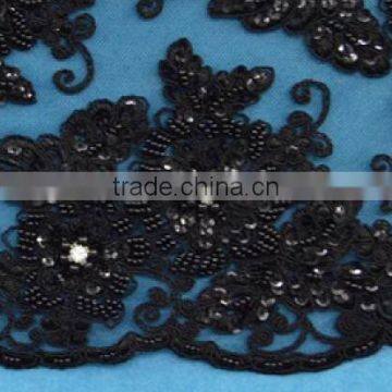 Zhuosi Brand Black Embroidery Lace Trim Sold on photo-3