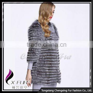 CX-G-A-40B Lastest Design New Fashion Woman Winter Silver Fox Fur Clothes photo-3