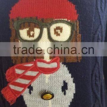 Latest Fashion Sweater Blouse Design Kid Pullover Plain Style Sweater(KS4415) photo-3