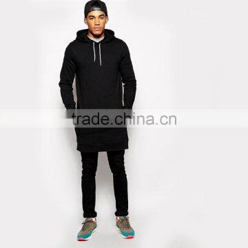 Wholesale Mens 100%cotton Black Tall Hoodies photo-3