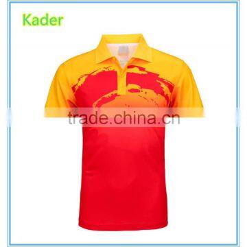 Wholesale Custom 100% polyester sublimation print dry fit polo shirt design