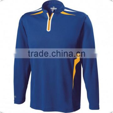 OEM latest design athletic shirt half-zip long sleeve training top uniform sportswear hot sale