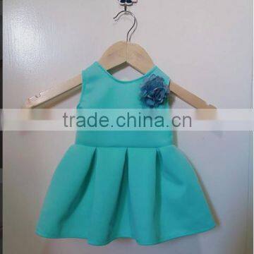 Boutique Girls Wedding Dress Party Wear Baby Soild White Cotton Dresses Wholesale Kids Clothing photo-2