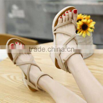 Zm50223b Women Sandals New Design Roman Fashion Wedge Ladies Shoes photo-5