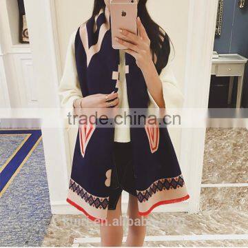 Luxury Brand Scarf Women 2016 Winter Faux Cashmere Scarf Soft Double Sided Dancing Girl Scarf photo-2