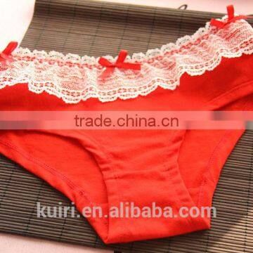 Women Sexy Red Underwear Lady Girls Cute Cotton Panties in a Gift Box E15 photo-3