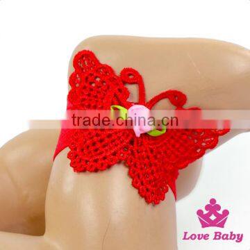 FDK263 Lovebaby New Design Baby 3pcs Product Knitted Sweat-heart Flower Lace Elastics Cord Girls Headbands With Ankle Wear photo-6