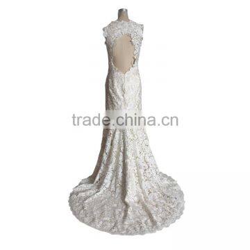 China OEM Supply Backless Lace Sheath Wedding Dresses Made In China photo-2