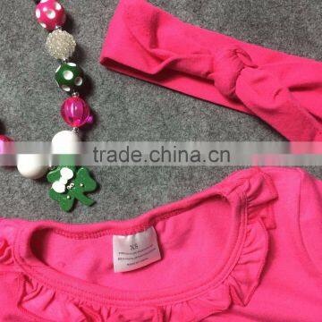 St.Patrick Design 2016 Girls Summer Dress Hot Pink Love Long Sleeves Girls Cute Party Dress With Matching Accessories photo-3