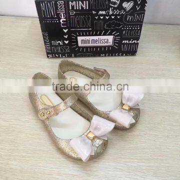 Plastic Bow Girl Jelly Shoes, Pve Mini Melissa Jelly Shoes photo-3