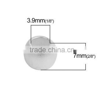 Zinc Based Alloy Spacer Beads Round Matt Silver photo-2