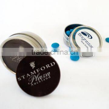 aluminium round can tin with transparent window