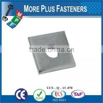 Made in Taiwan Brass Flat Silver Galvanized Stainless Steel Square Washer photo-4