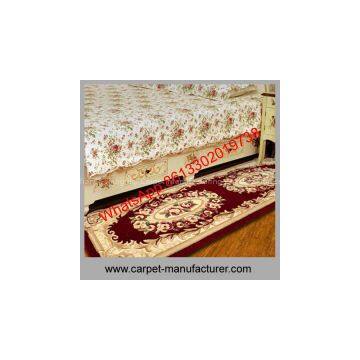 China Machine Made Loop Tile Jacquard Wool Carpet Rugs With PP Backing photo-2