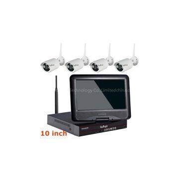 4CH WIFI 10inch WIFI Real Plug&Play LCD NVR Kit