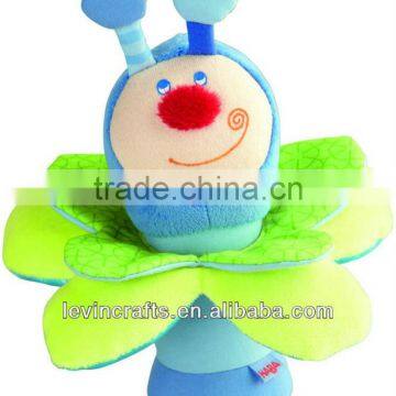 LE-A130405001 green and blue baby stuffed plush bee toys