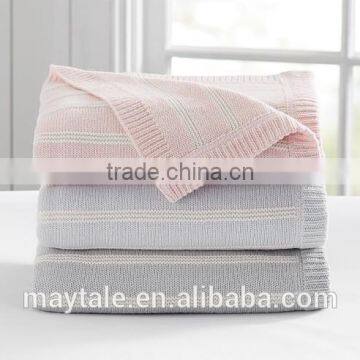 Stripe Knitted Baby Blanket