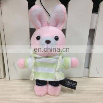 Pink Rabbit Mini Stuffed Animal Wholesale Cheap Custom Keychains For Girls photo-2
