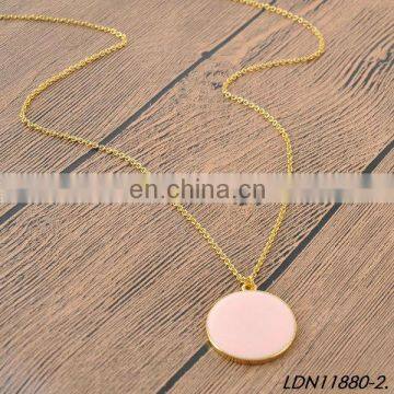 Lucy Tiny Enamel Disc Pendant Necklace