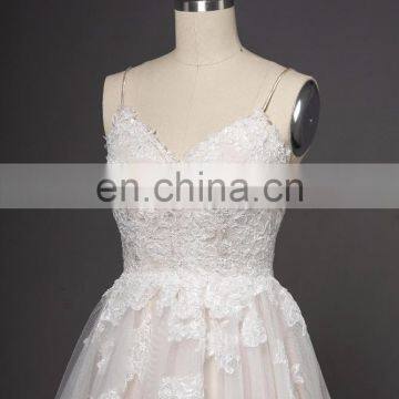 Sexy Spaghetti Strap Neckline Bridal Gowns Perspective Lace Casual Wedding Dress Bridal Gown Evening Dress photo-6