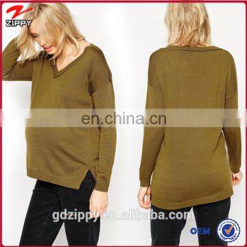 Knit Wear Middle Age Women Maternity Tops