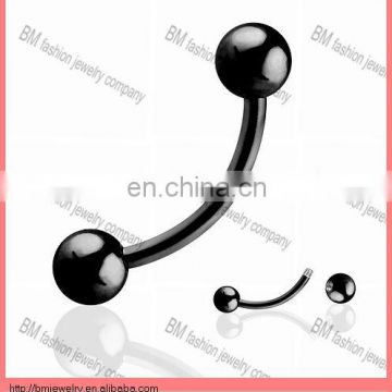 black plated body jewelry Unique fake eyebrow piercing Jewelry