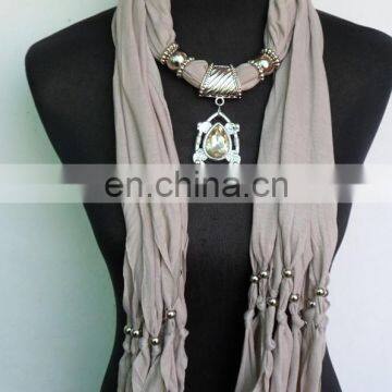 Hot fashion shinny pendant scarves with large rhinestone whoelsale