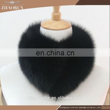 100% real winter multicolor fox fur collar