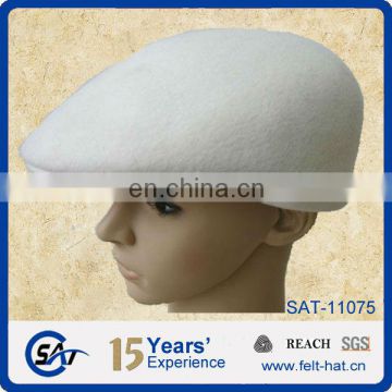 Wholesale white pure wool felt l cap