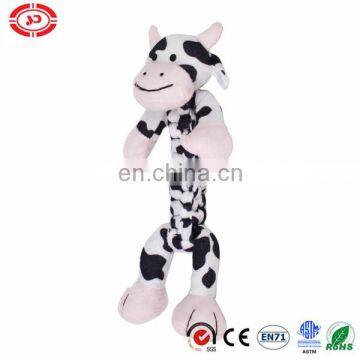 Cow with long body cute soft fancy quality plush pet toy for dog