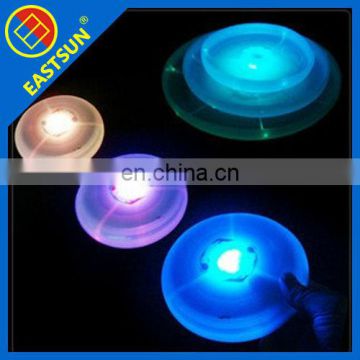 cheap promotional toy Eco-friendly PP flash/noctilucent UFO frisbee