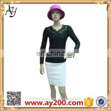 New Model Lace Shirts for Women Plain Bottoming Long Sleeve t Shirts Wholesale China