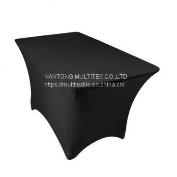 4ft-rectangular-black -spandex-table-cover for banquet tables