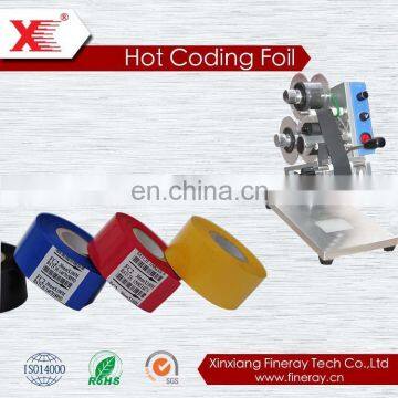 FC3 xinxiang Hot stamping coding foil for expiry date and batch number