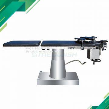 AG-OT028 Best price stainless steel durable hospital surgical operation manual ophthalmic operating table for eye surgery