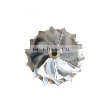 K04 43.03/56.08mm 5306-123-2007 7+7 blades high performance turbo milling/aluminum 2618/billet compressor wheel