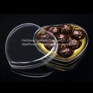 Weisheng Factory Heart-Shaped Chocolate Box Clear Food Plastic Case Chocolate Cases Boxes Cookie Sweets Cake Candy Box photo-5