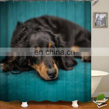 I@home 3d Digital Mildew Resistant 100% Polyester Dog Fabric Shower Curtain Printing Waterproof photo-4