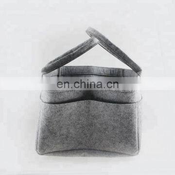 Amazon Hot Selling Felt Diaper Biaper Bag Organizer Grey For Baby photo-4