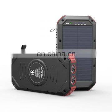 Portable Outdoors Travel Waterproof Power Bank Solar Charging Charger 30000Mah