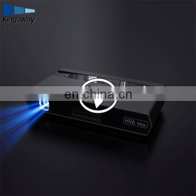 Original manufacturer H96 Max mobile android 2.4G/5G Wifi dlp 1080P hd mini smart projector from Kingsway factory